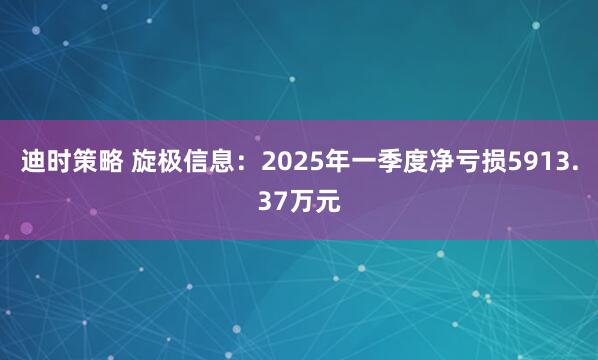 迪时策略 旋极信息：2025年一季度净亏损5913.37万元